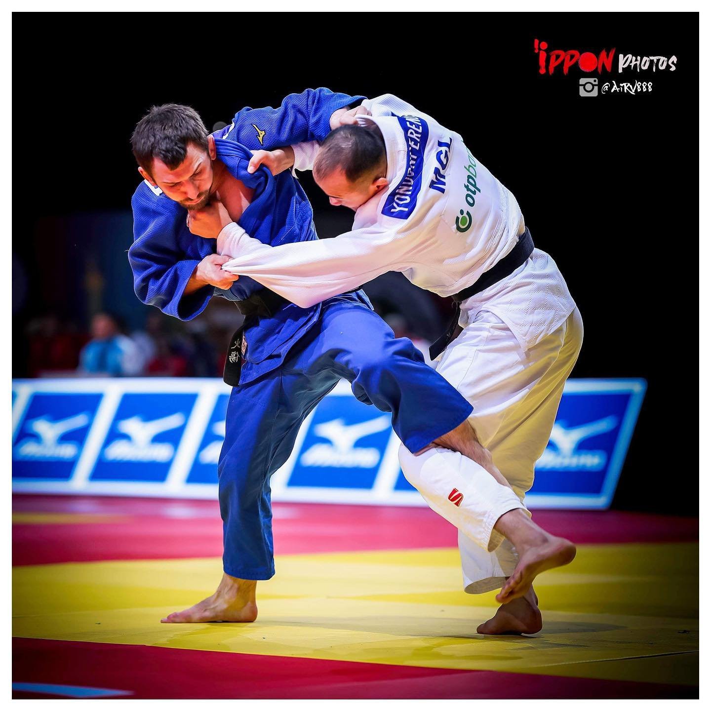 Nathon Burns in international judo competition